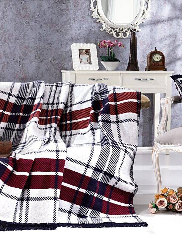 Aksu Silver Collection Çift Kişilik Pamuklu Battaniye 180x220 Lou
