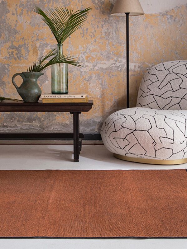 Jassrug Saçaklı Dokuma Kilim 120x180 Ginger