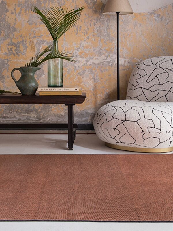 Jassrug Saçaklı Dokuma Kilim 120x180 Kahverengi
