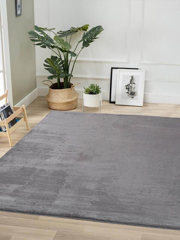 Jassrug Soft Kürk Halı 160x230 Antrasit