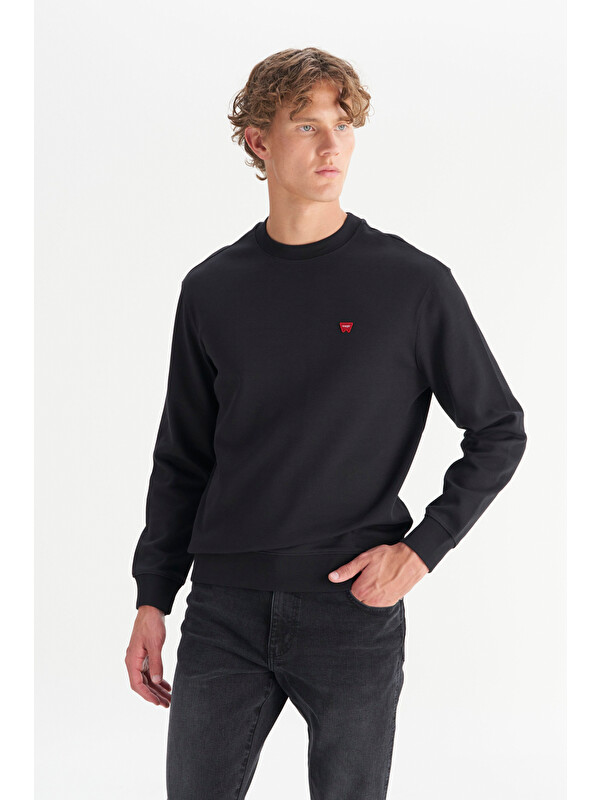 Wrangler Pamuklu Regular Fit Bisiklet Yaka Logo Detaylı Sweatshirt