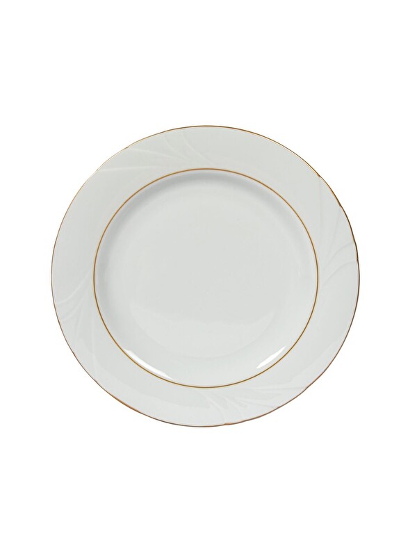 GÜRAL PORSELEN Soprano 6 Parça 20 Cm Pasta Tabağı Çift Altın Yaldız 23