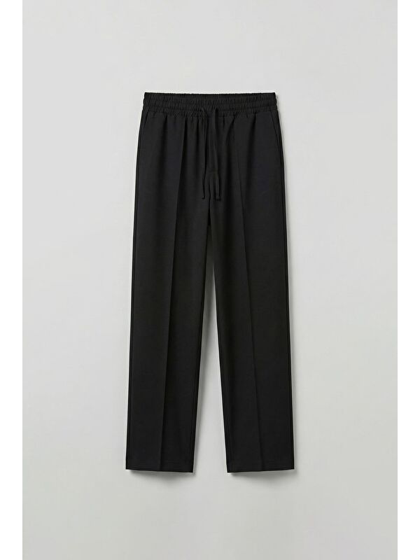 Abluka Online Beli Lastikli Baggy Erkek Pantolon Siyah