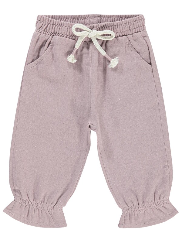 Civil Baby Müslin Basic 6-18 Ay Pantolon - Pudra 6-9 Ay