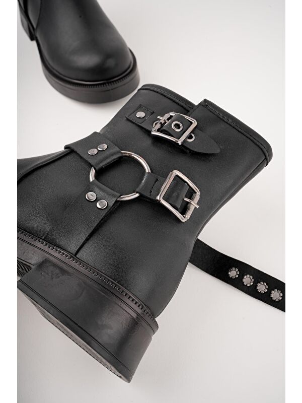 OSHO Fermuarlı Kemer Detaylı Kadın Kışlık Bot - Görsel 4