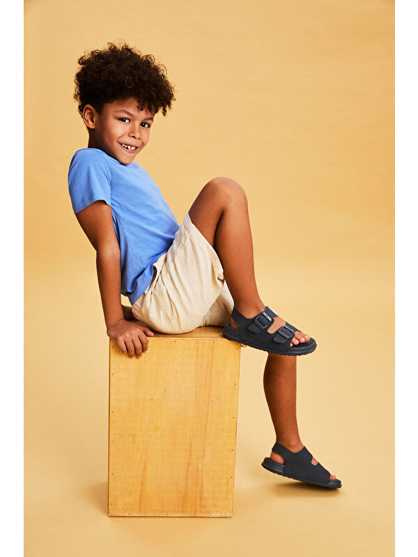 Miyu Hafif Erkek Bebek Lacivert Sandalet - Görsel 4