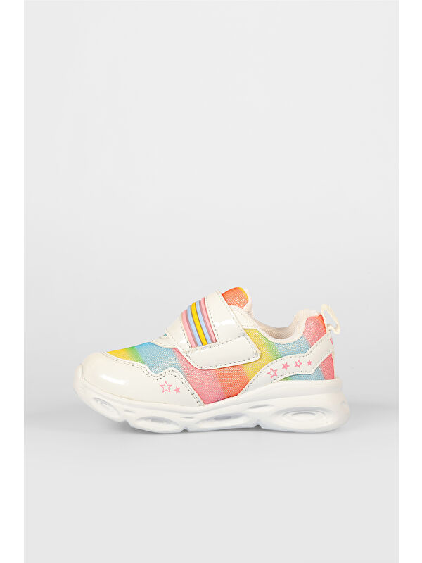 Kita Işıklı Kız Bebek Beyaz Spor Ayakkabı - Görsel 3