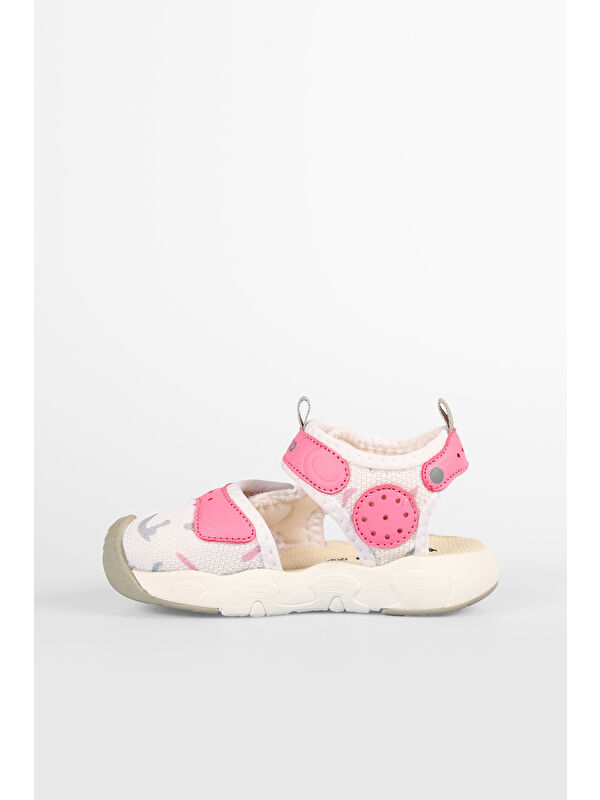 Cesi Hafif Kız Okul Öncesi Beyaz Sandalet - Görsel 3