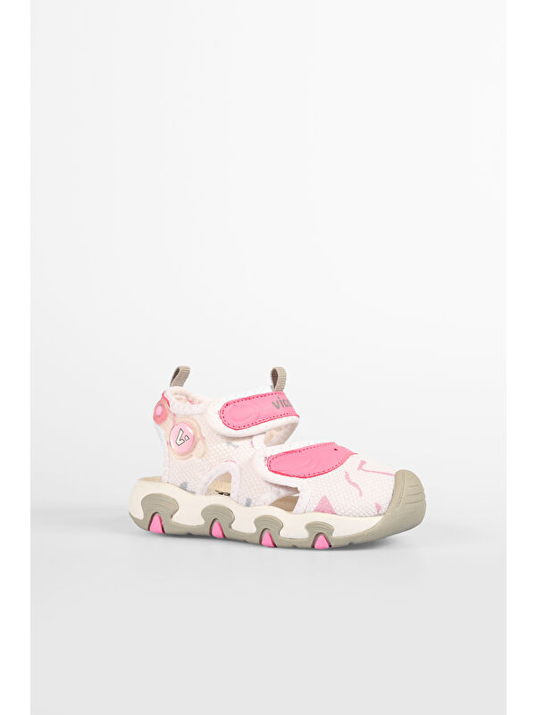 Cesi Hafif Kız Okul Öncesi Beyaz Sandalet - Görsel 4