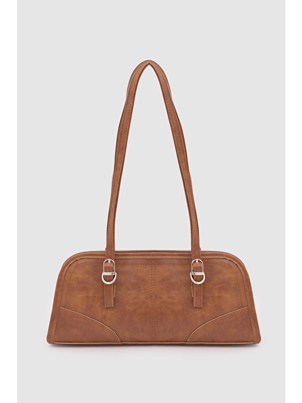 Shulebags Vanity Baget Çanta Taba