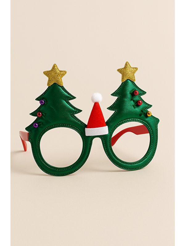 Katia And Bony Çam Ağacı Ve Noel Baba Şapkalı Aksesuarlı Yılbaşı Gözlüğü