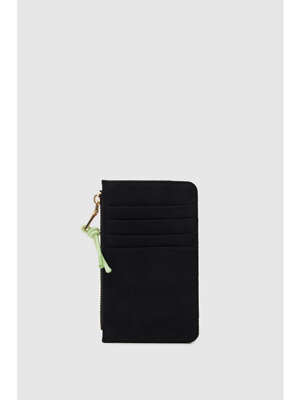 Shulebags Lume Süet Kadın Kartlık Siyah