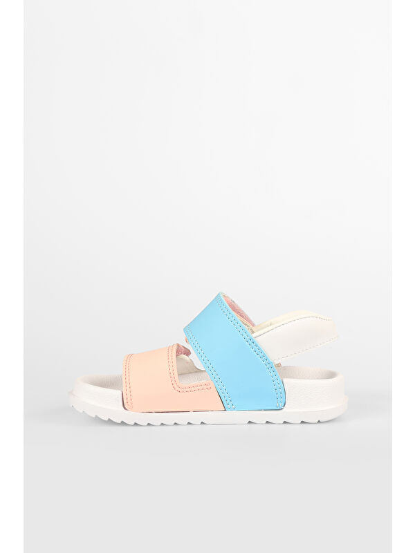 Krixi Hafif Kız Bebek Beyaz/Pembe Sandalet - Görsel 3