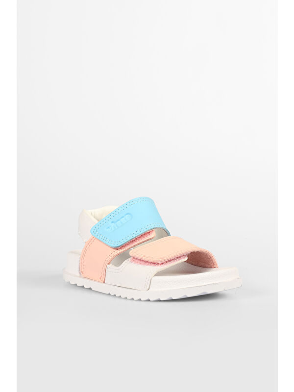 Krixi Hafif Kız Bebek Beyaz/Pembe Sandalet - Görsel 4