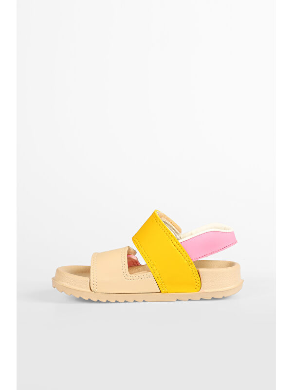 Krixi Hafif Kız Okul Öncesi Bej Sandalet - Görsel 6