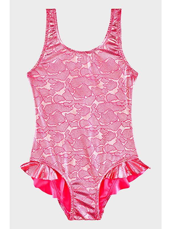 Slipstop Serpina Fuchsia Junior Baskılı Kalın Askılı Hızlı Kuruyan UV Korumalı Mayo SM2614000702