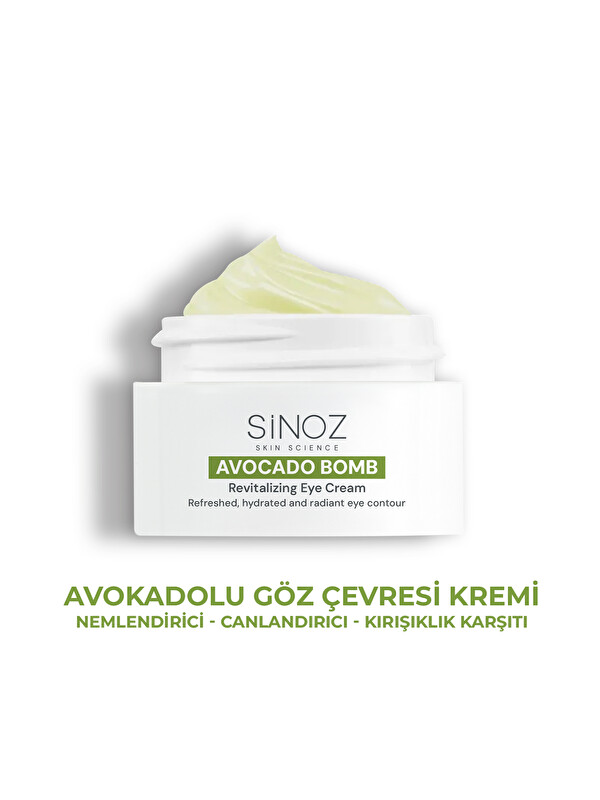 Sinoz Avokado Bomb - Nemlendirici Canlandırıcı Kırışıklık Karşıtı Göz Çevresi Bakım Kremi 15 Ml