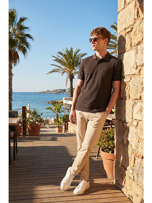 Buratti % 100 Pamuk Regular Fit Düğmeli Erkek Polo Yaka Tişört 5902127