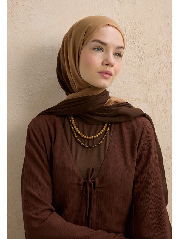 Fresh Scarfs Modal Degrade Şal Kahve-Camel