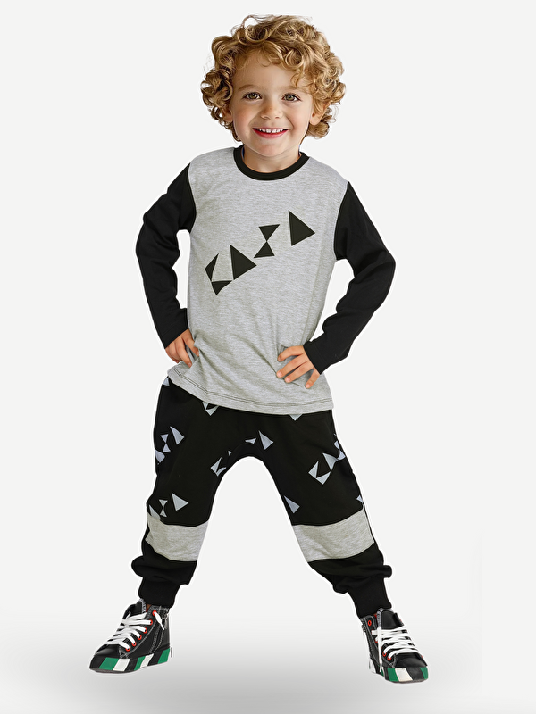 Casabony Casa Black Baggy Pantolon + Tişört Takım