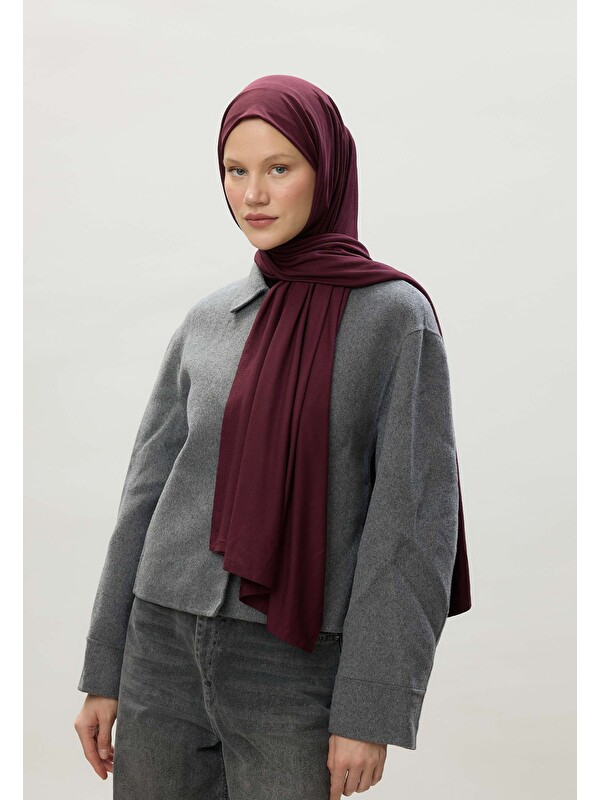 Fresh Scarfs Penye Şal Koyu Bordo