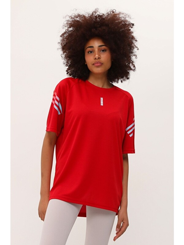 Genius Store Store Kadın Spor Tişört Baskılı Fitness, Antrenman Fit