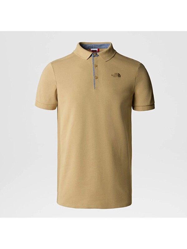 The North Face Premium Piquet Erkek Bej Klasik Yaka Polo Spor Tişört
