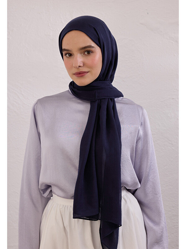 Fresh Scarfs Soft Viskon Şal Koyu Lacıvert