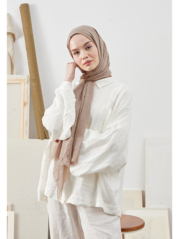 Fresh Scarfs Bambu Şal Vizon