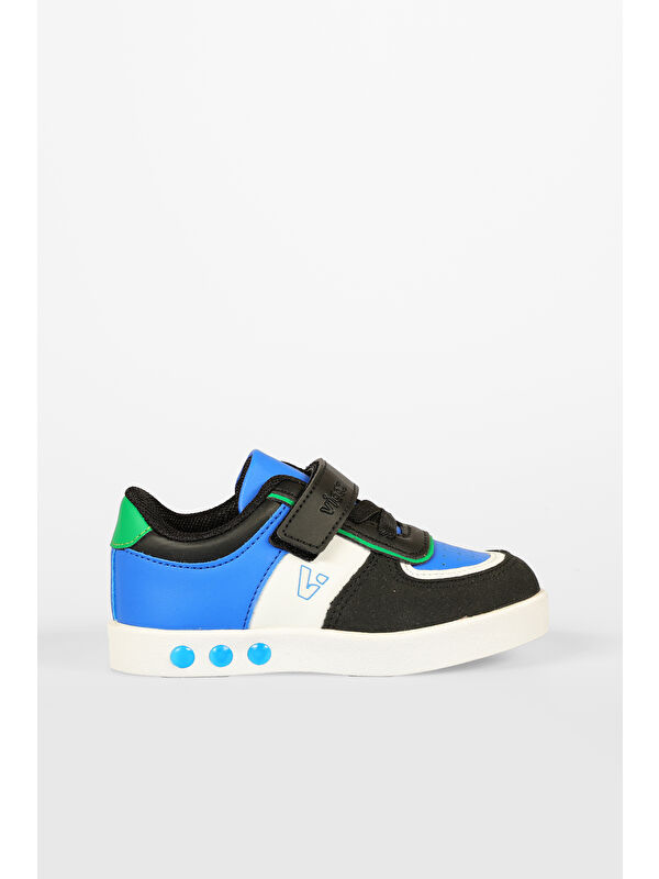 Vicco Sam Işıklı Erkek Bebek Siyah/Saks Mavi Sneaker