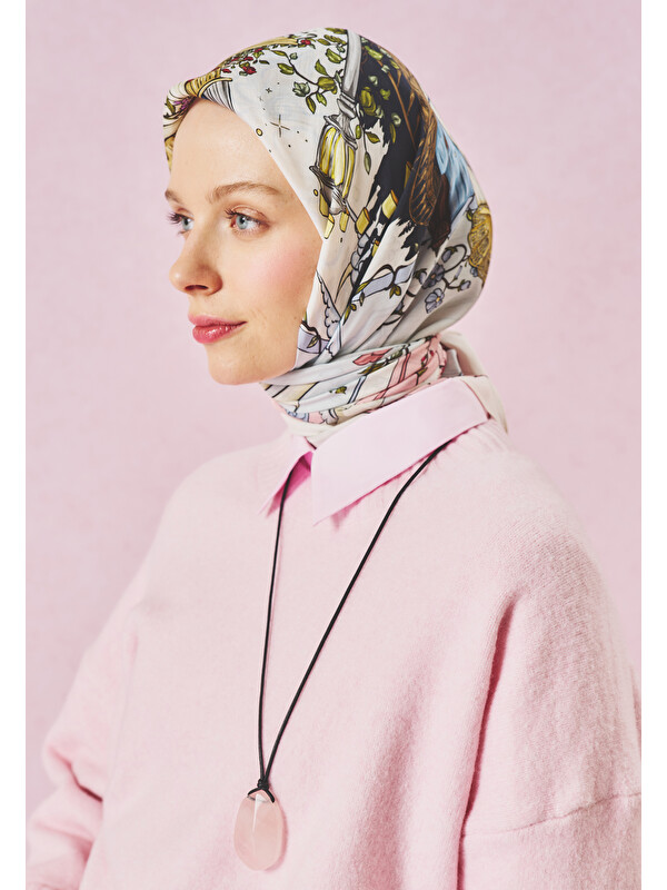 Fresh Scarfs Enchanted Melody Desen Floş Viskon Eşarp Pastel Dream
