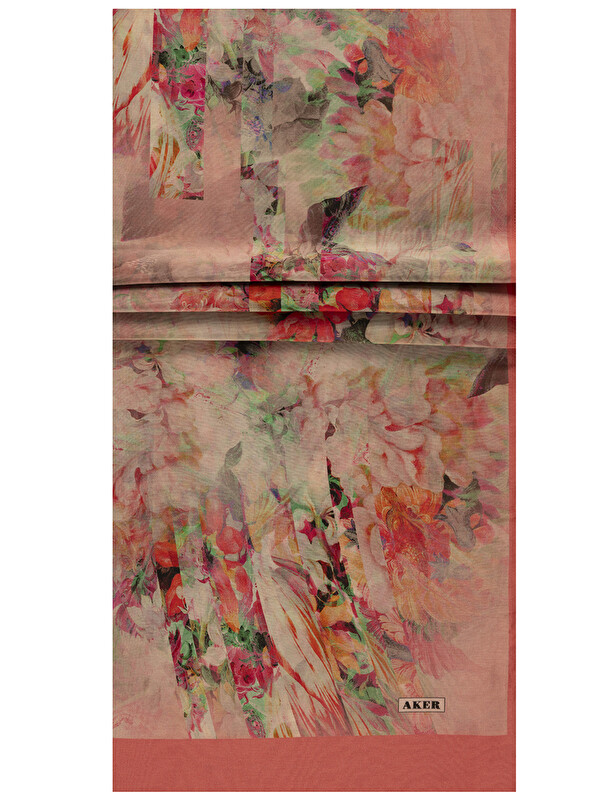 AKER Pembe 75X200 İpek Pamuk Şal