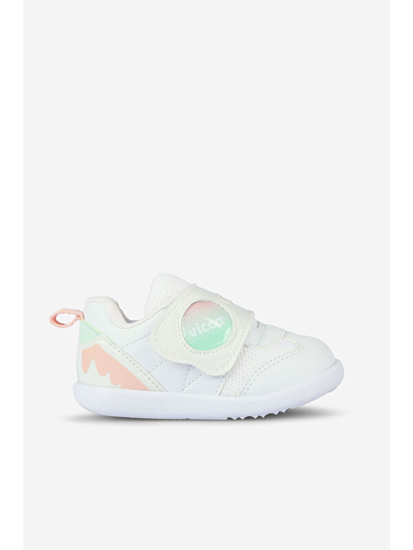 Vicco Donut Basic Kız İlk Adım Beyaz/Pudra Sneaker