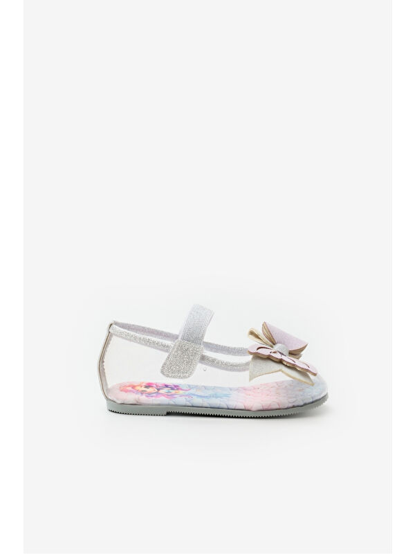 Gümüş Deniz Kızı Fiyonklu Şeffaf Kız Çocuk Ayakkabı - Görsel 3