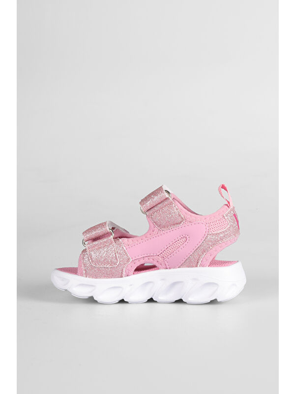 Roy Işıklı Kız Bebek Pembe Sandalet - Görsel 3