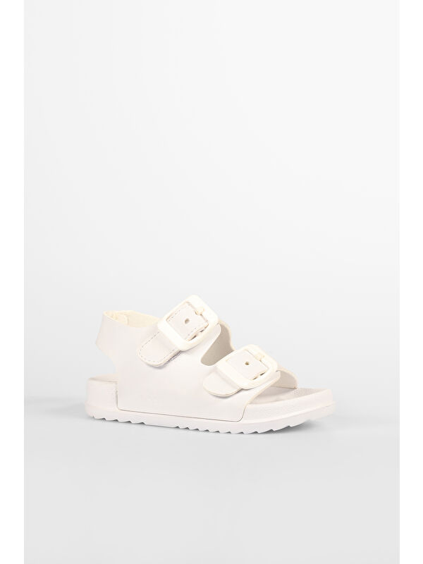Miyu Hafif Unisex Bebek Beyaz Sandalet - Görsel 4