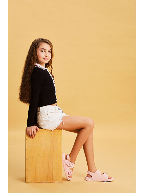 Miyu Hafif Kız Çocuk Pudra Sandalet - Görsel 5
