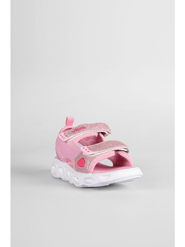 Roy Işıklı Kız Çocuk Pembe Sandalet - Görsel 4