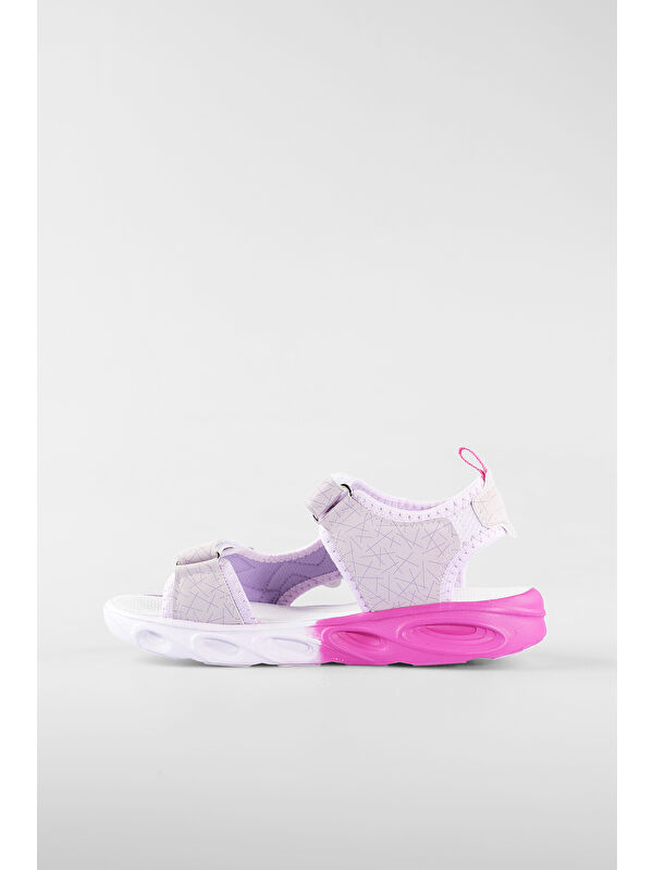 Legendy Işıklı Kız Çocuk Lila Sandalet - Görsel 4