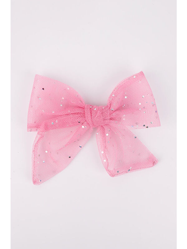Le Mabelle Pembe Simli Tül Fiyonk Kız Çocuk Klips Toka