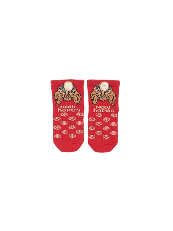 Bony Socks Christmas New Hopes Kız Bebek Çorap Kırmızı