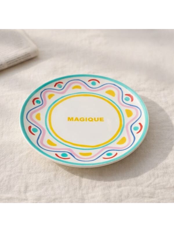 Evidea Kitchen Magique Servis Tabağı - Renkli - 25 cm