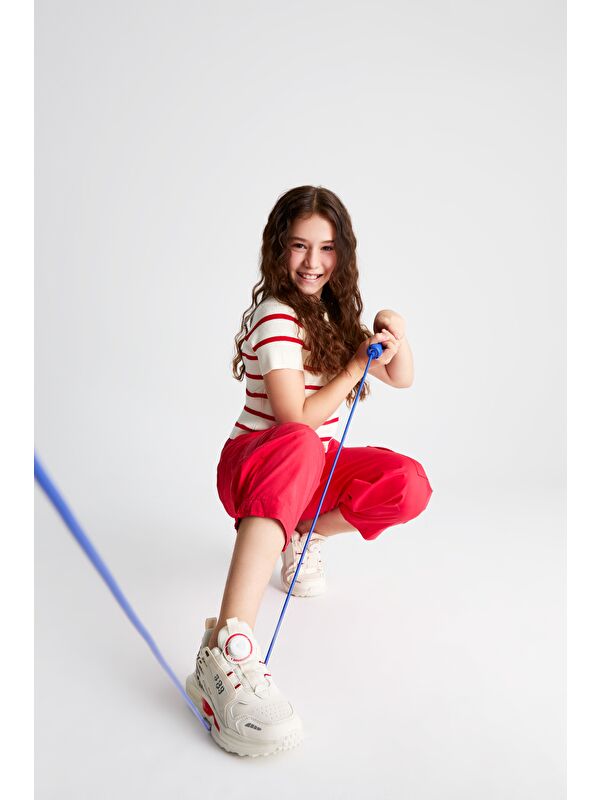 Code Hafif Unisex Okul Öncesi Bej Spor Ayakkabı - Görsel 8