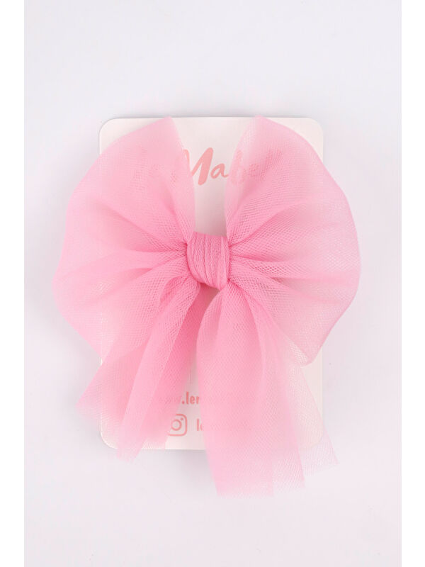 Le Mabelle Pembe Tül Fiyonk Kız Çocuk Klips Toka