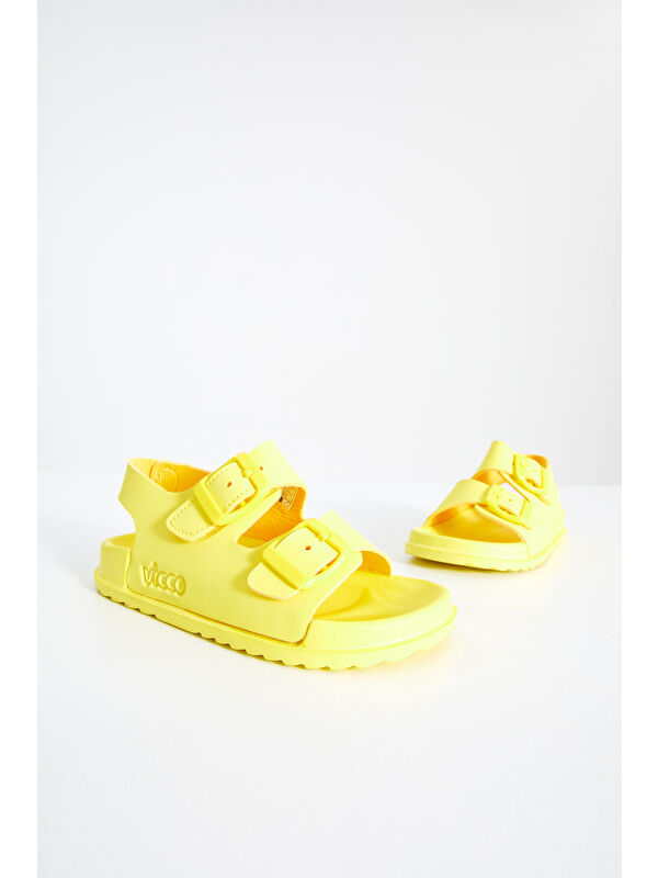 Miyu Hafif Kız Bebek Sarı Sandalet - Görsel 4