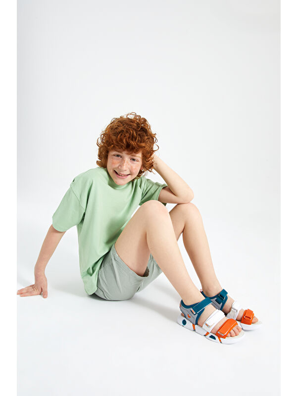 Gorbi Basic Erkek Çocuk Yeşil Sandalet - Görsel 8