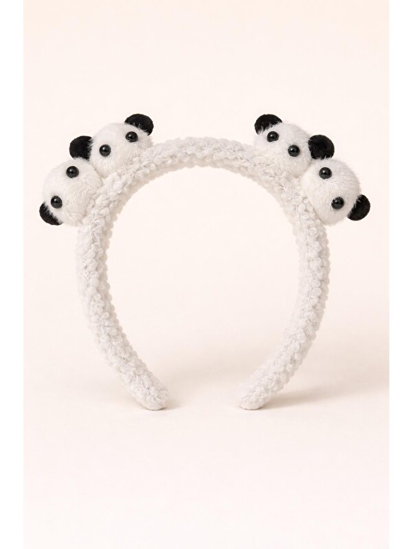 Katia And Bony Panda Aksesuarlı Beyaz Taç