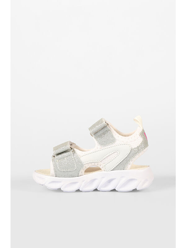 Roy Işıklı Kız Okul Öncesi Beyaz Sandalet - Görsel 4