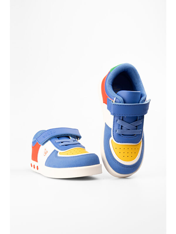 Sam Işıklı Erkek Çocuk Saks Mavi Sneaker - Görsel 4