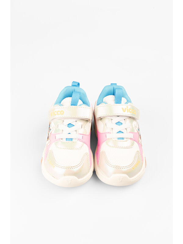 Queen Işıklı Kız Okul Öncesi Beyaz Spor Ayakkabı - Görsel 8